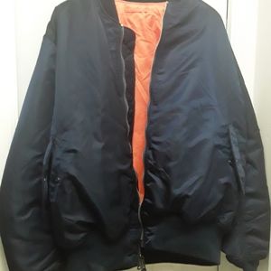 Alpha Industries Mens 3XL Flyers Jacket Navy Blue